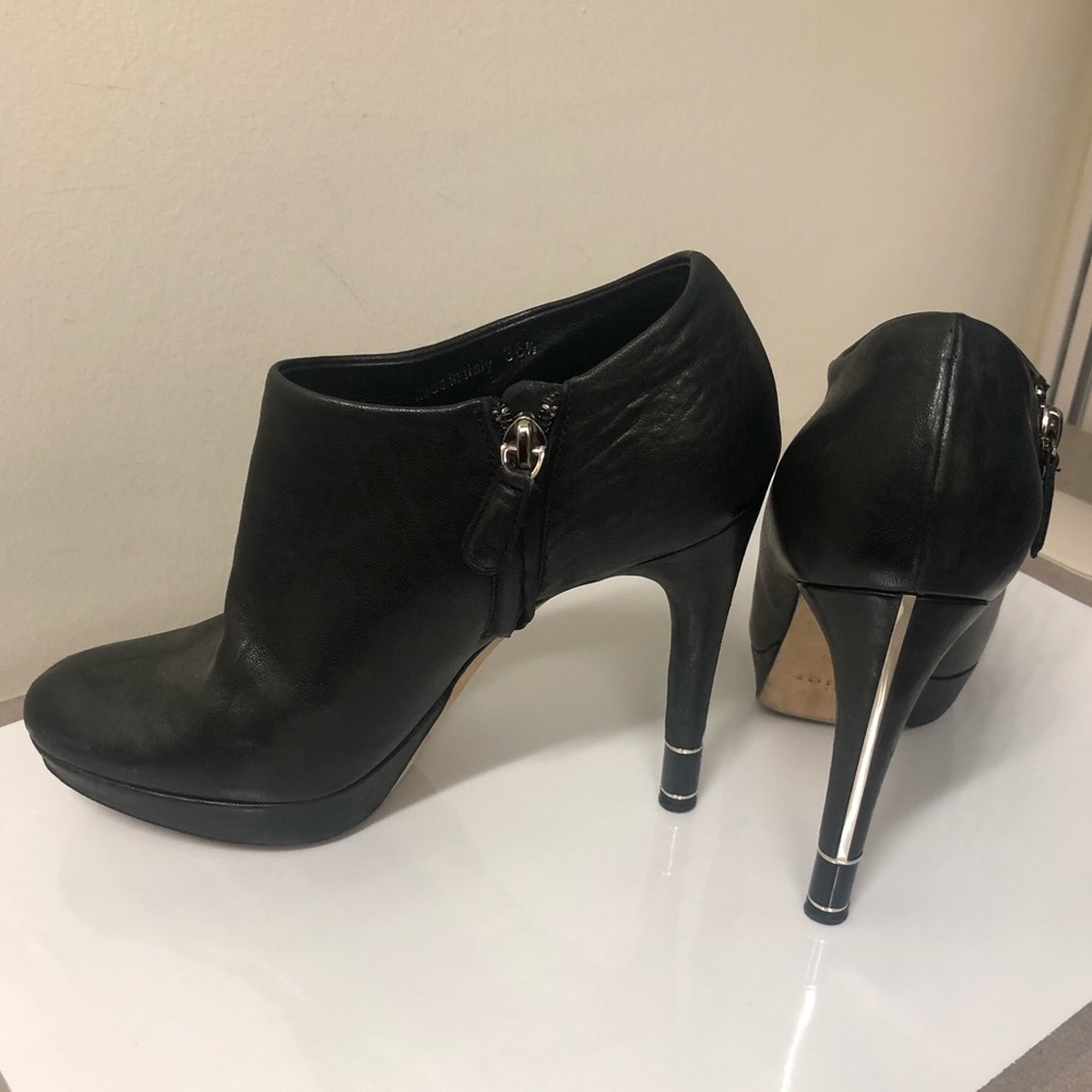 Black Dior ankle booties